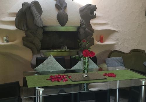 Pavillon mit offenem Kamin