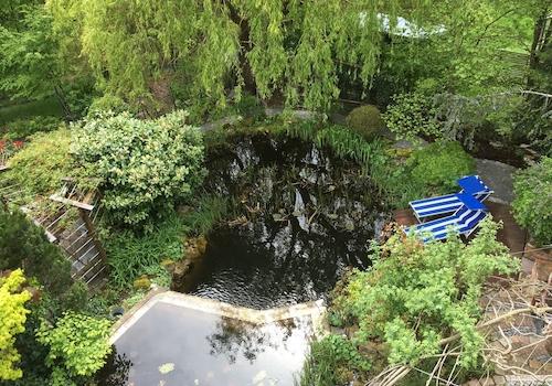 Blick von ELW auf Garten