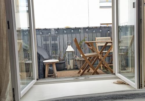 Blick auf den Balkon