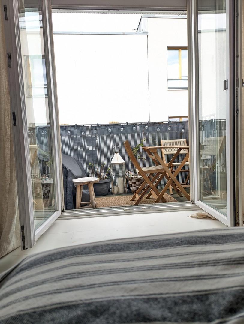 Blick auf den Balkon