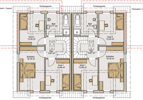 DH 238-38-125 BODENPLATTE-Grundriss- Obergeschoss