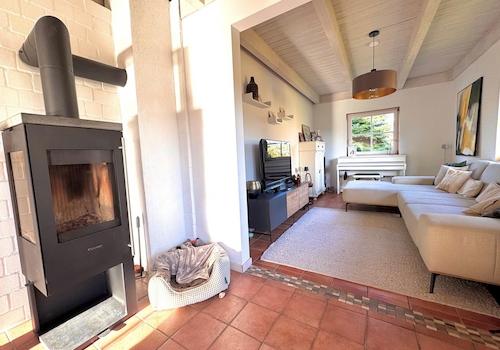 Wohnzimmer und Kaminofen