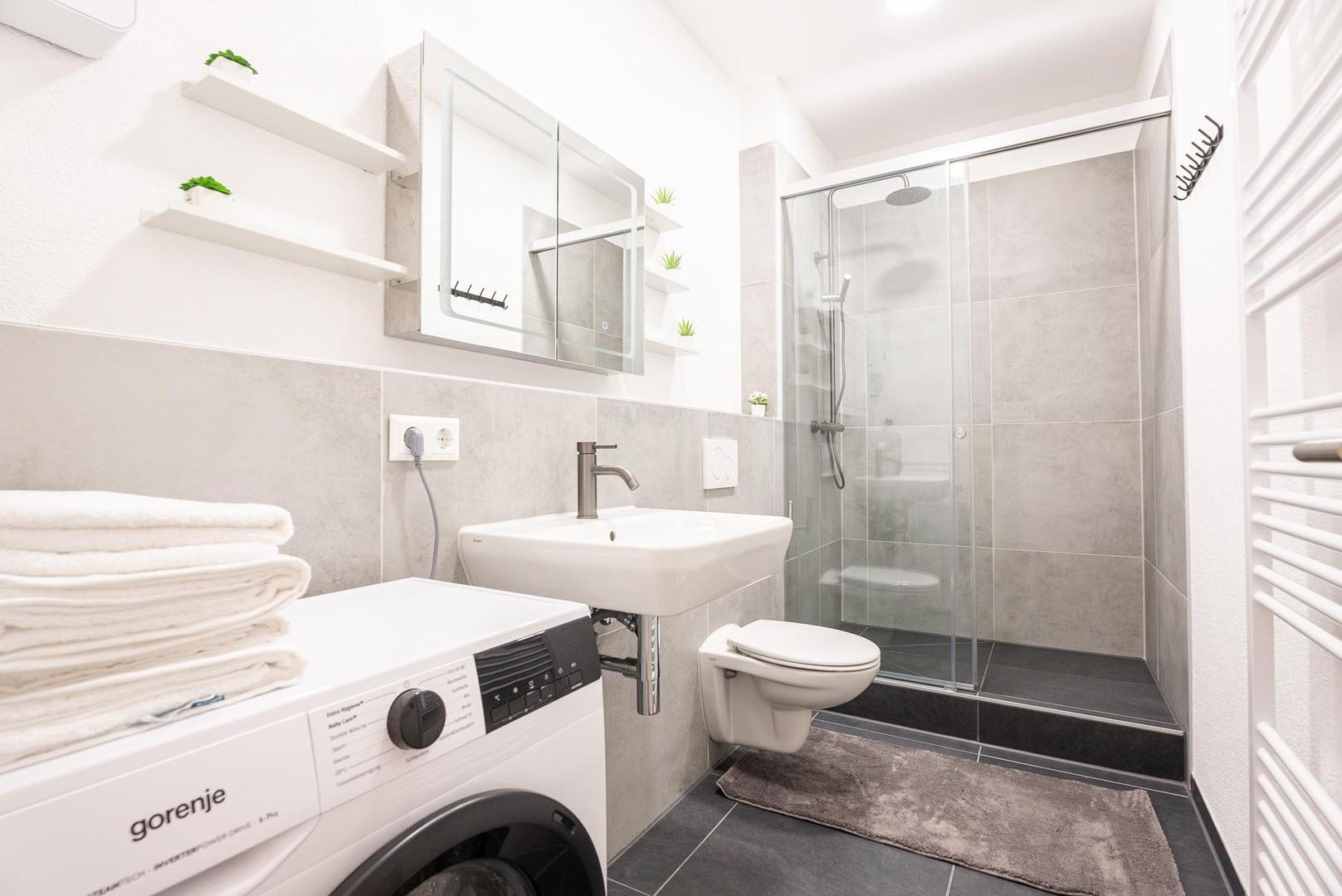 Bad mit Waschmaschine 