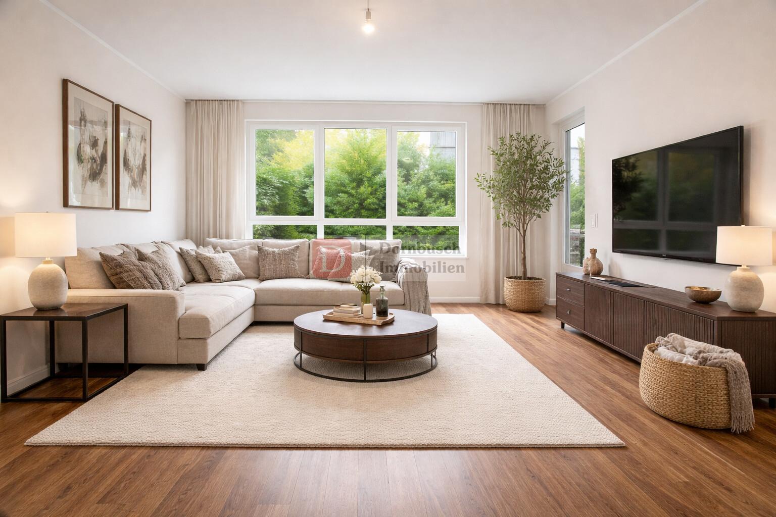 Wohn- und Essbereich - Virtual Staging