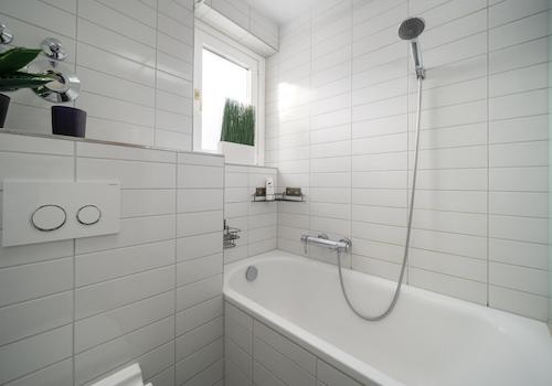 ..mit Duschbadewanne u. Fenster