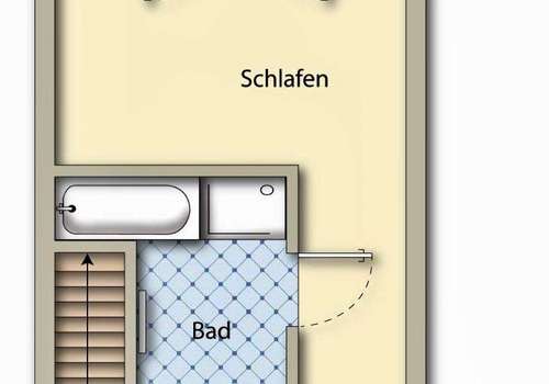 Grundriss obere Etage