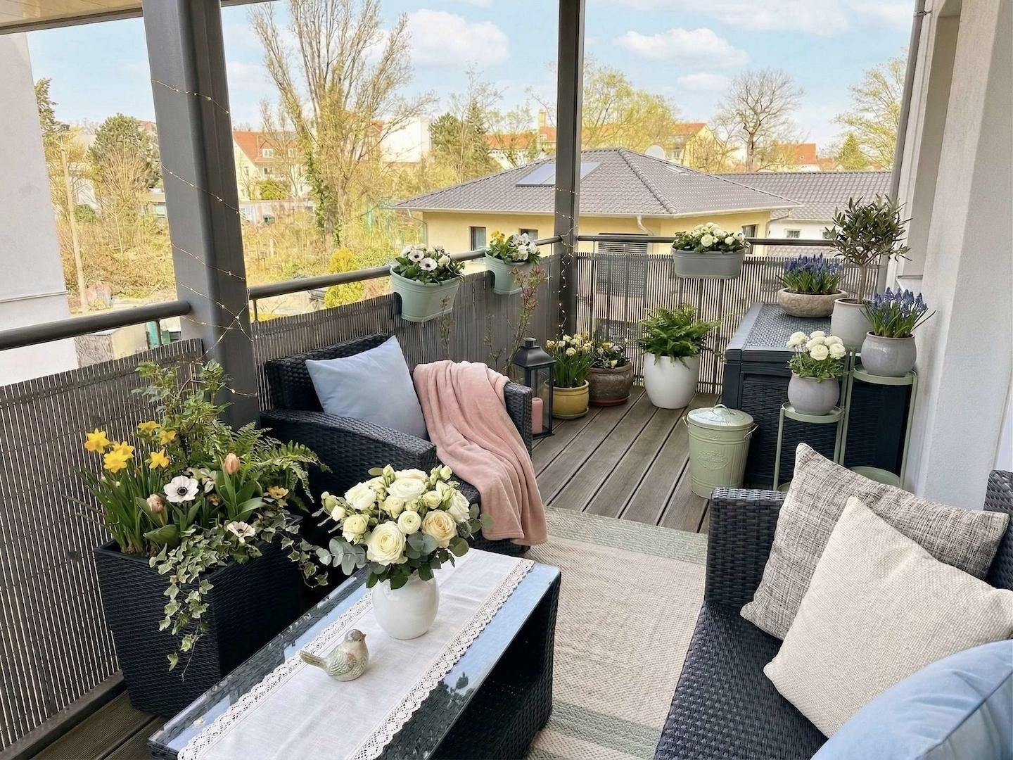 Großzügiger Balkon 