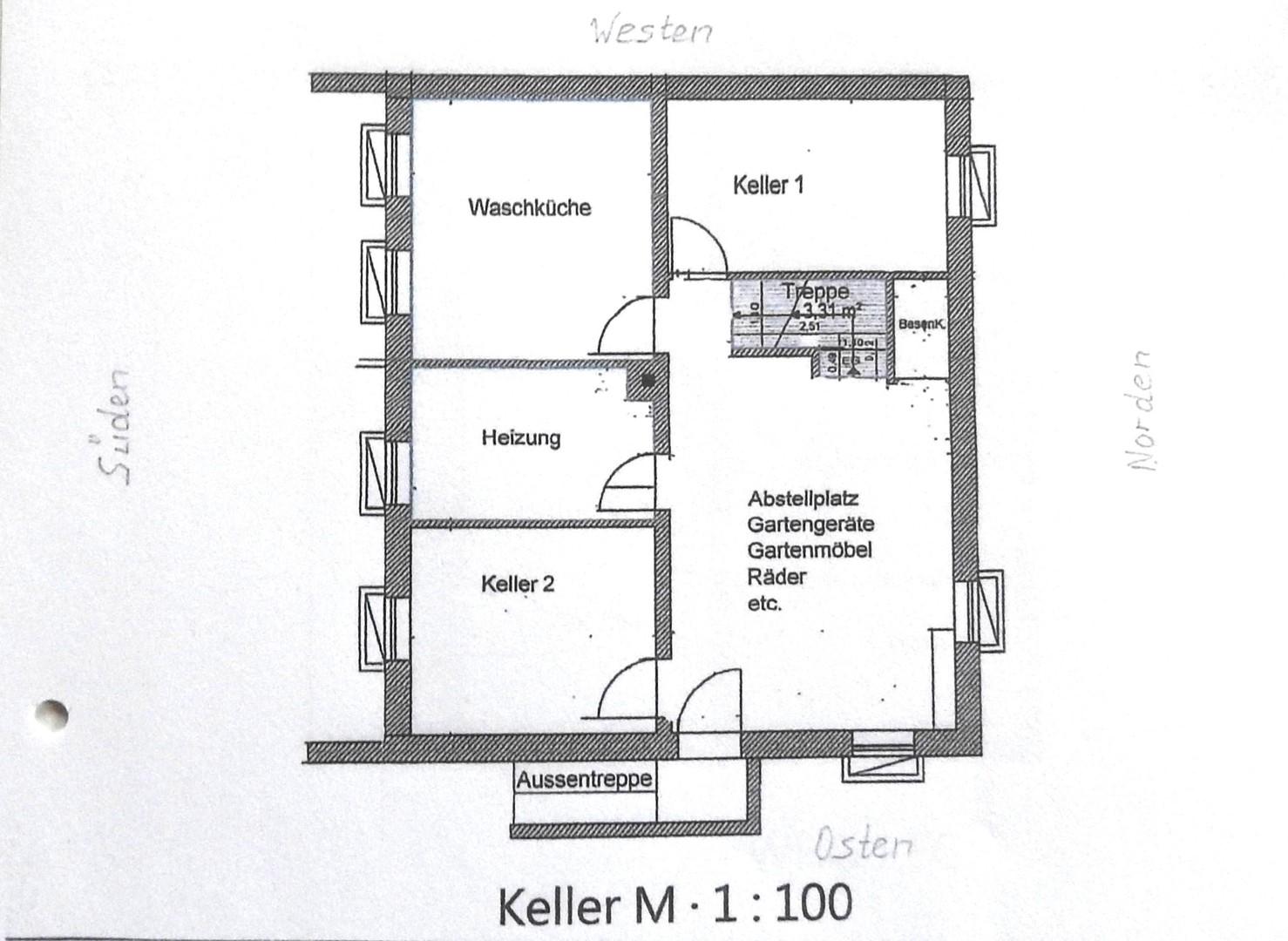 Grundriss Keller
