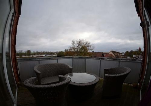 Dachterrasse vor dem Regen