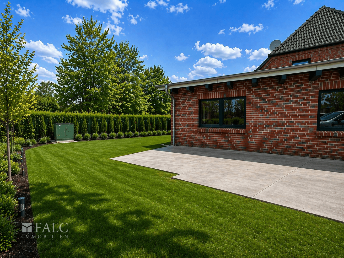 Aussenansicht Garten KI