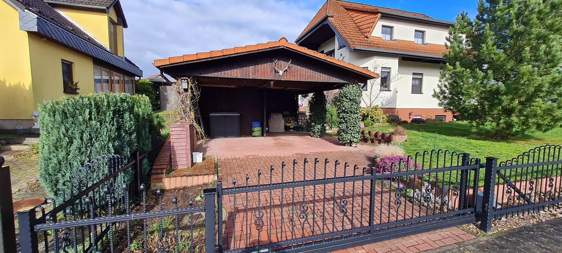 elektr. Tor, Metallzaun