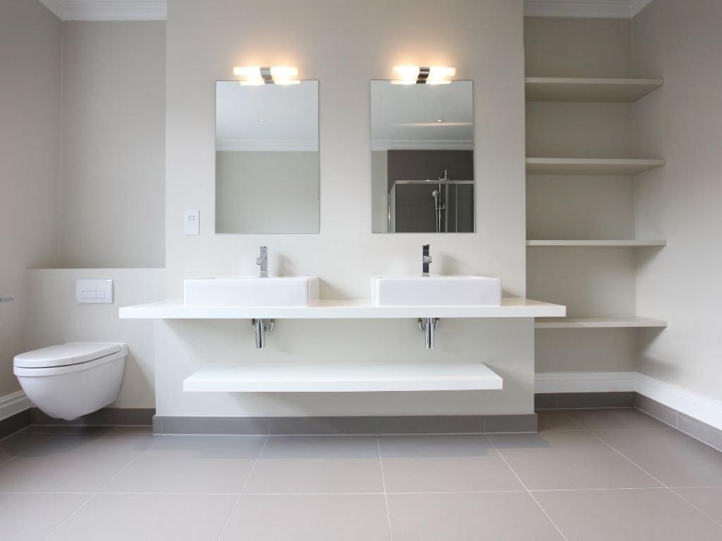 Bad Doppelwaschtisch weiß