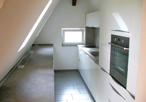 Küche mit Einbauküche