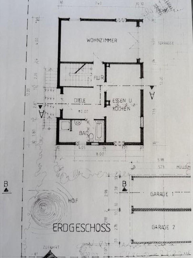 Grundriß EG inkl. Garage & Hof