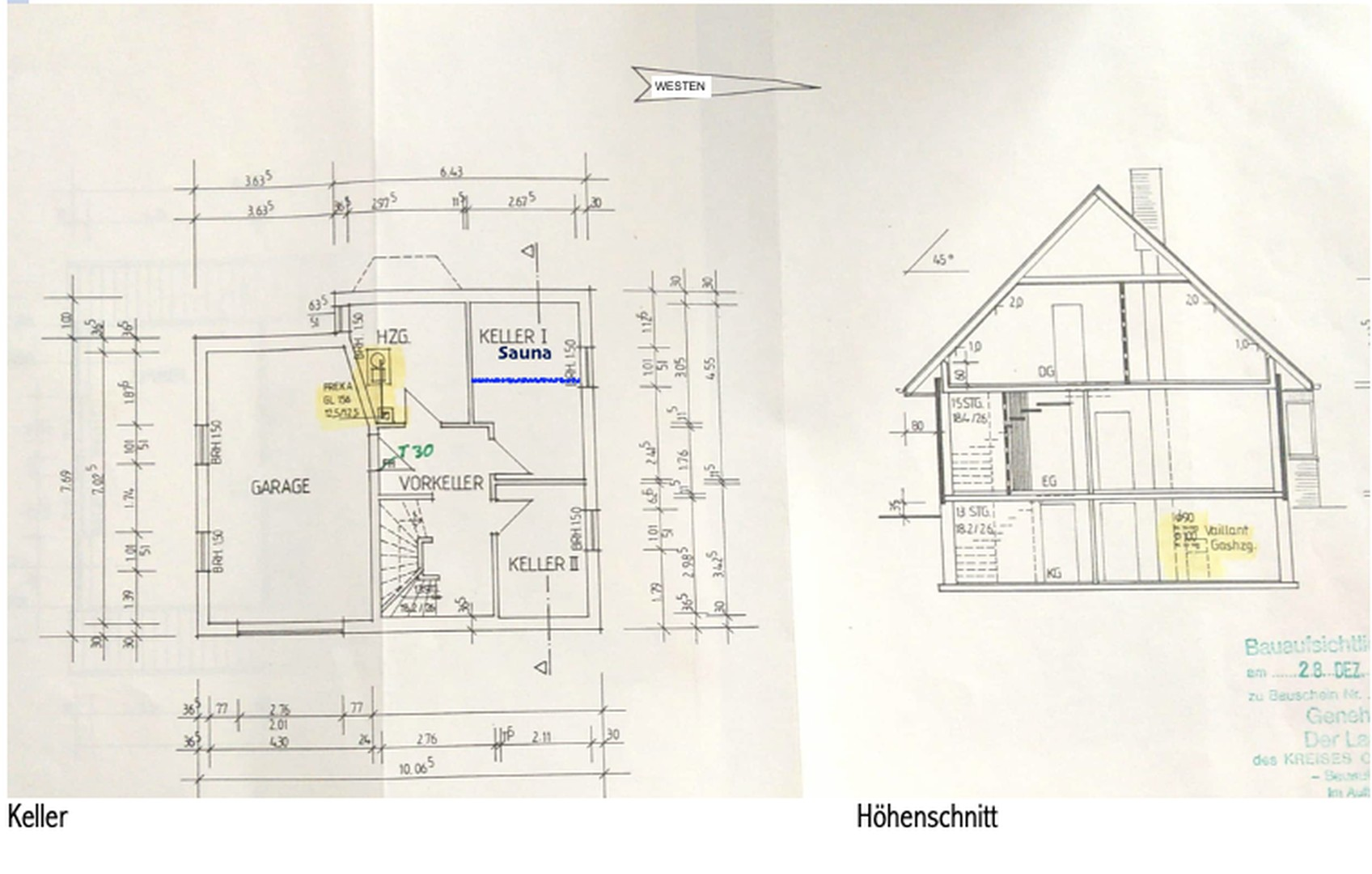 Keller und Höhenriss