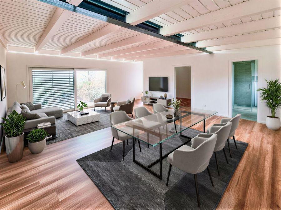 Anbau Wohnzimmer Homestaging