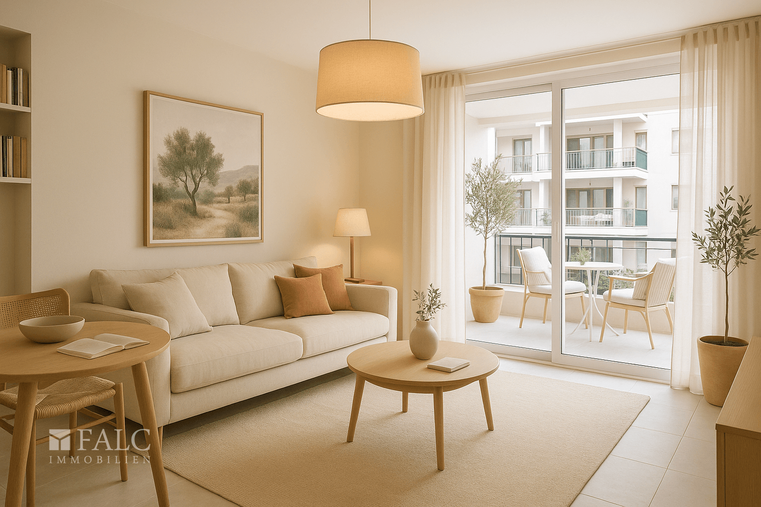 Wohnzimmer Beispiel KI