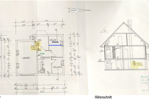 Keller und Höhenriss