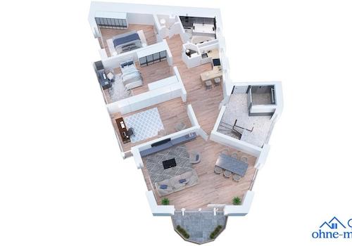 Grundriss möbliert, Beispiel