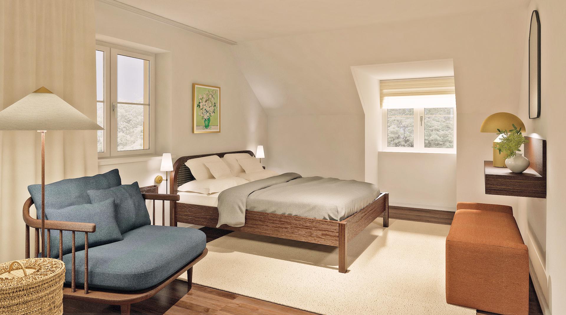 Rendering mit Einrichtung (Schlafen)