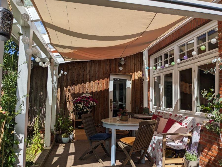 Veranda Glasüberdachung Westen