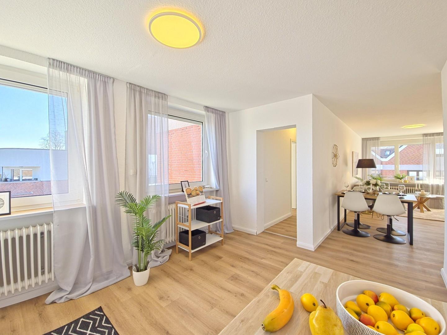 Küche zum Wohnbereich