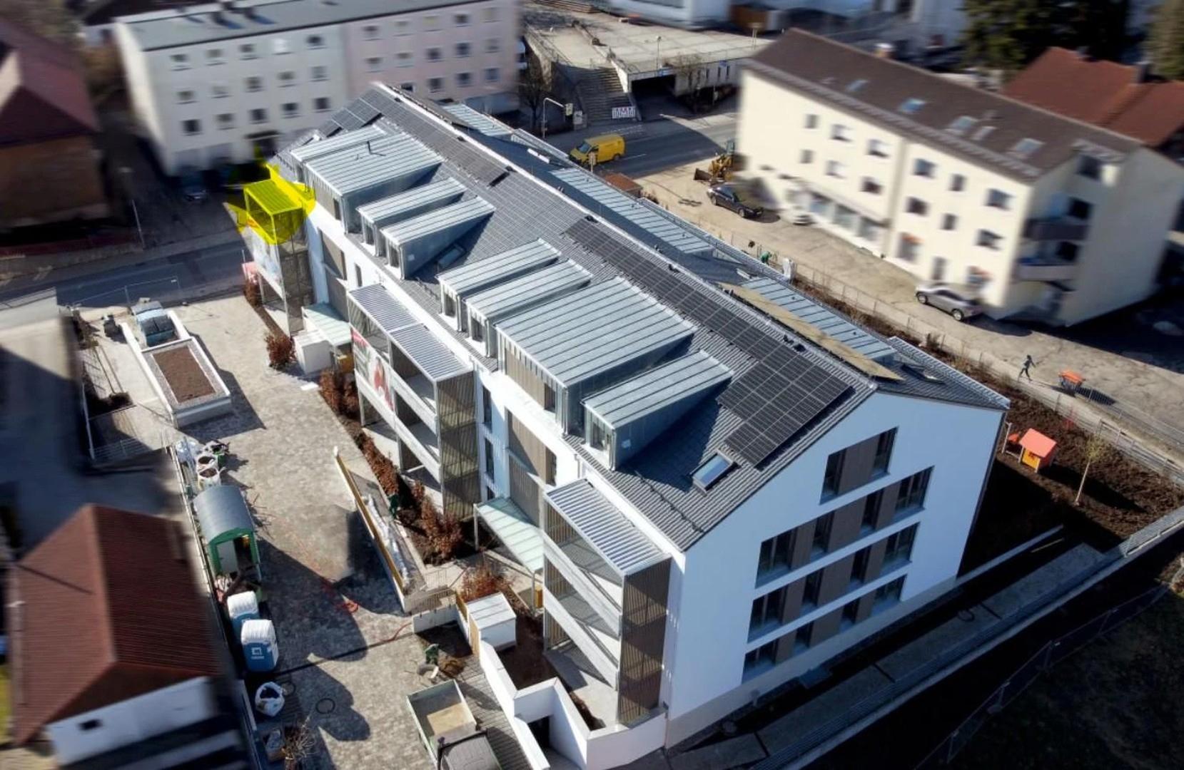 Vogelperspektive mit Markierun