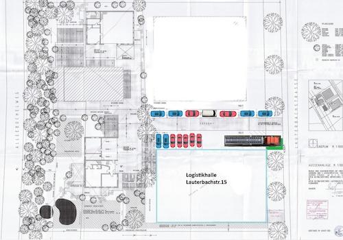 Lageplan mit Stellplätzen