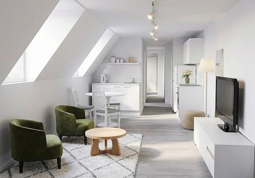 Wohnen visualisiert möbliert