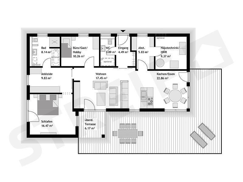 Bungalow 3 Grundriss