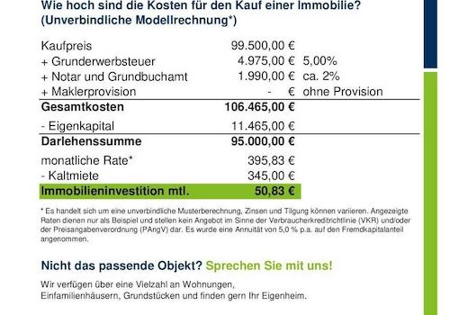 Unverbindl. Modellrechnung