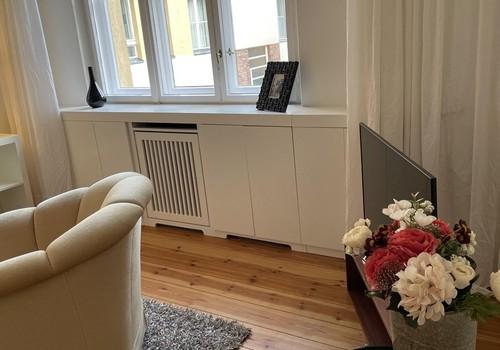 TV and window living room