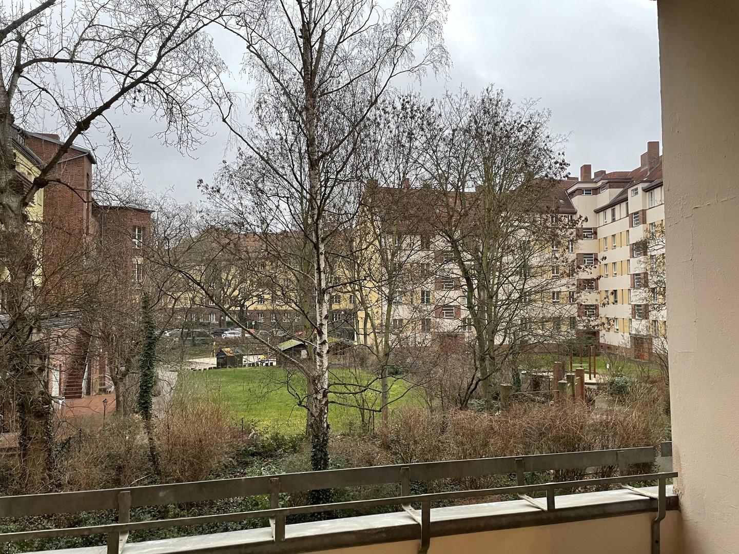 balcony view in winter