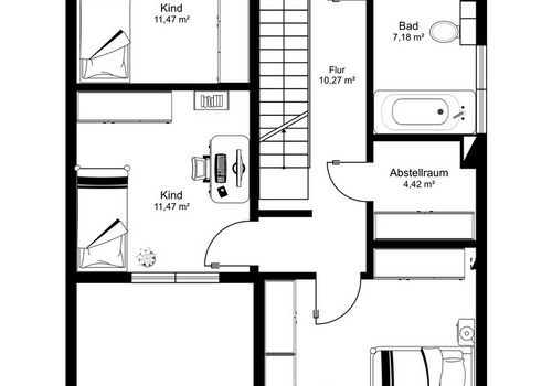 Grundriss Obergeschoß