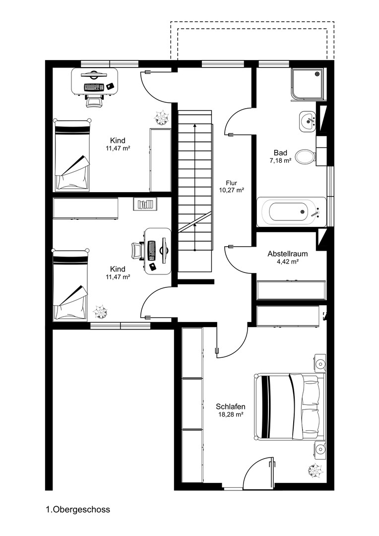 Grundriss Obergeschoß