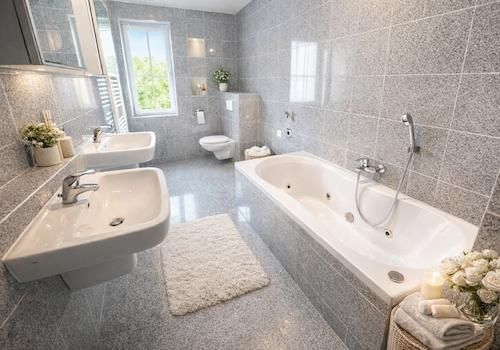 Modernes Badezimmer mit eleganter Ausstattung