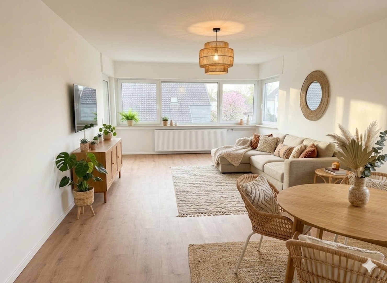 Wohnzimmer möbliert (Beispiel)