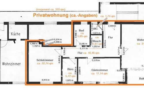 Grundriss Privatwohnung