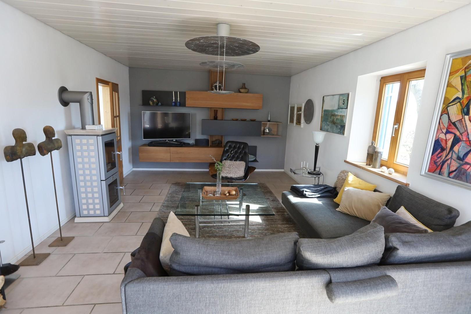 Wohnbereich mit Kaminofen