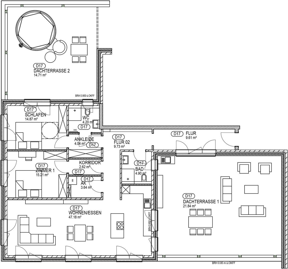 Grundriss Wohnung D17 