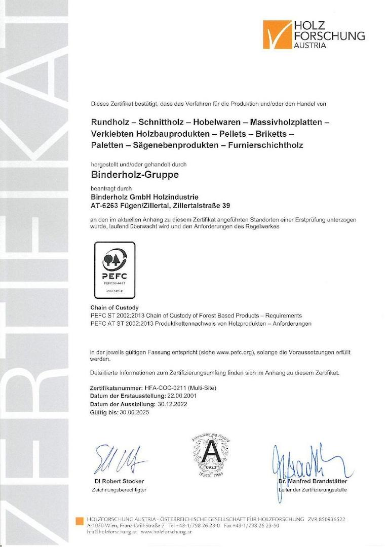 PEFC Fa. Binderholz