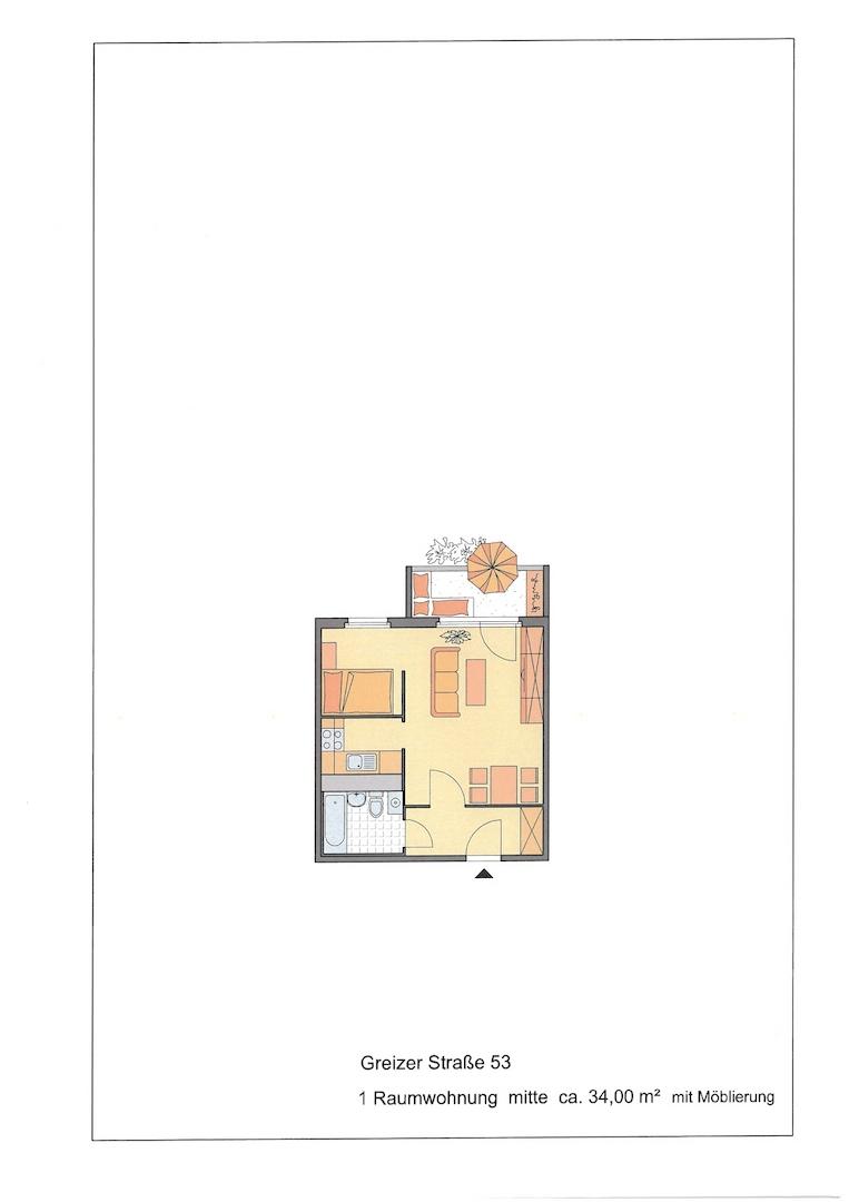 Grundriss mit Möblierung