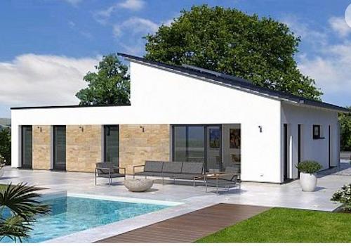 Bungalow mit Pultdach