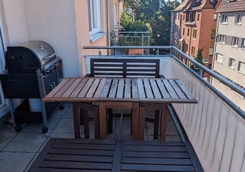 Südbalkon, Blick auf Stadtpark