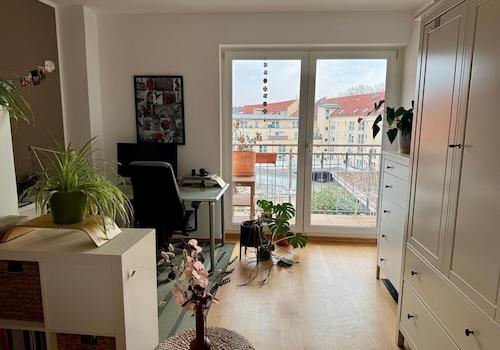 Schlafzimmer mit Nordbalkon