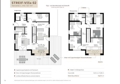 Grundrissvorschlag für 157 m²
