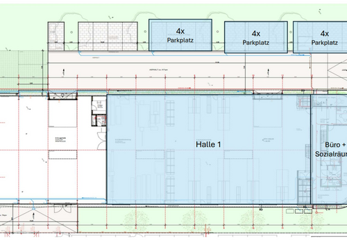 Draufsicht EG - Sektionen