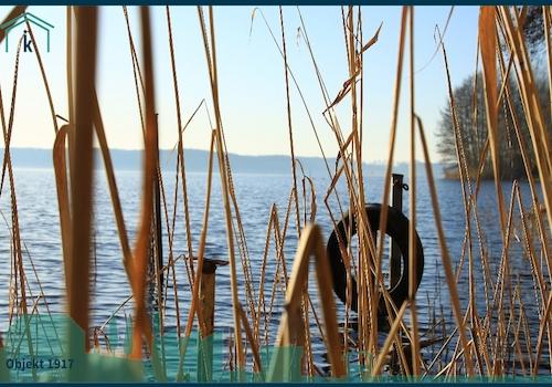 1917 Blick über den See, Bootsplätze vorhanden