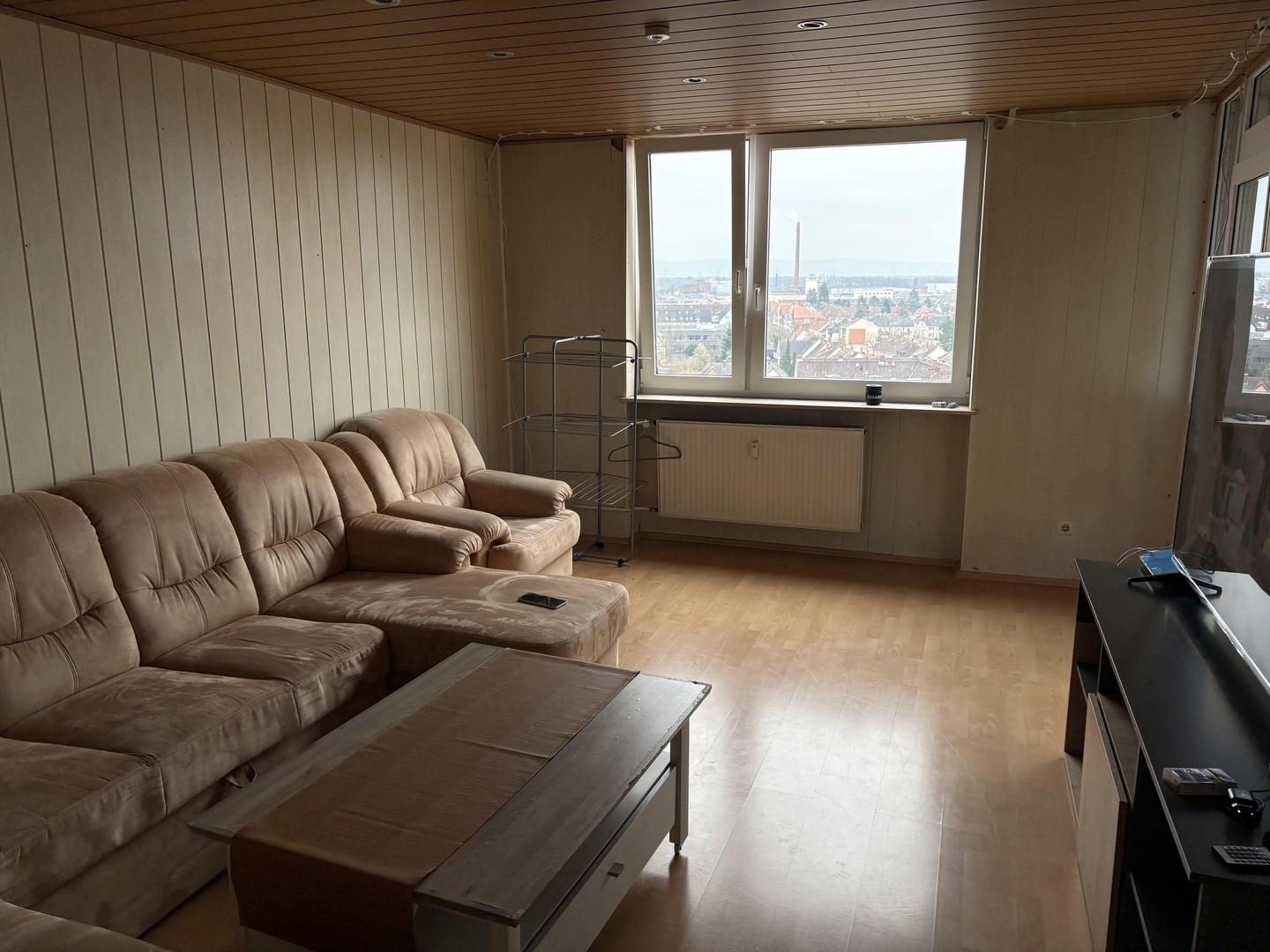 Wohnzimmer Blick Skyline