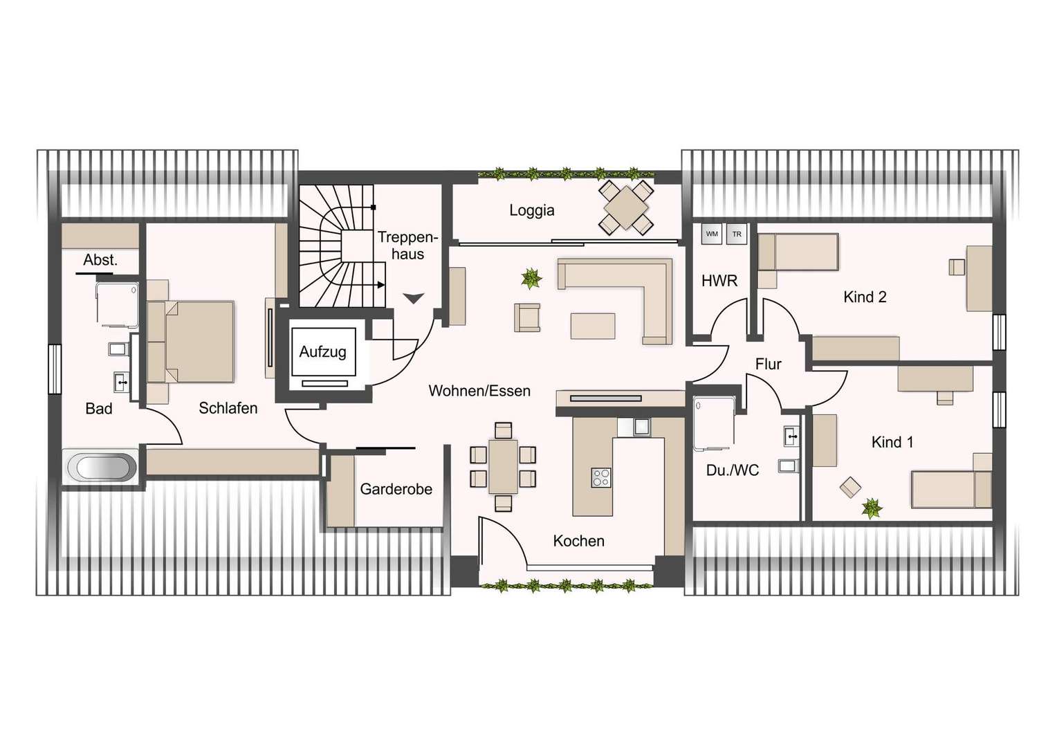 Grundriss Penthouse